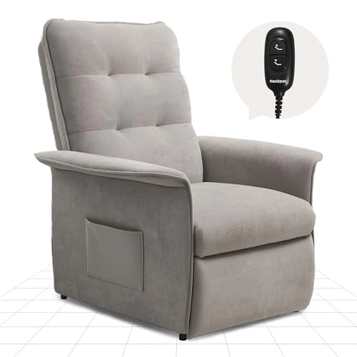 Offerta a tempo: FLEXISPOT Poltrona Relax Elettrica con Schienale Regolabile - Poltrona TV Regolabile con Funzione Recliner, Schienale Regolabile da 125° a 160° – Poltrona Relax Ergonomica Color Grigio Chiaro - 15% da 199.99 € a 169.98 €
