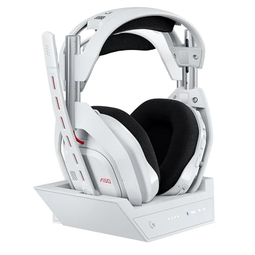 Offerta a tempo: Logitech G Astro A50, cuffia con microfono gaming wireless LIGHTSPEED + base (Gen 5), PRO-G GRAPHENE, passaggio fra 3 sistemi, USB-C per Xbox, PS5, PC/Mac,Nintendo Switch, Switch 2, Bluetooth - Bianco - 31% da 329.99 € a 227.98 €