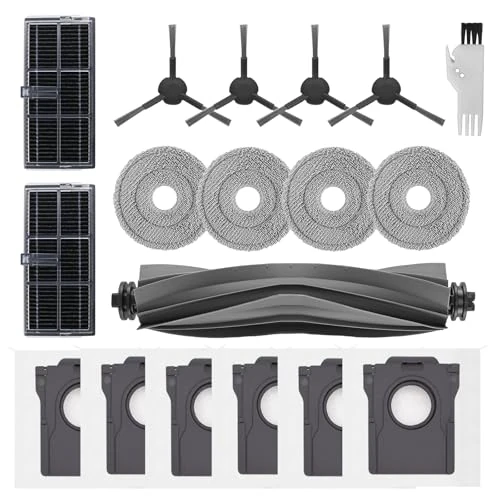 Limited offer: X30 Ultra Accessories Replacement Compatible with Dreame X30 Ultra Robot Vacuum Cleaner, 1 Main Brush, 2 Filters, 4 Side Brushes, 4 Mop Wipes, 6 Dust Bags, 1 Cleaning Brush from 25.98 EUR to 24.68 EUR (save 5%)