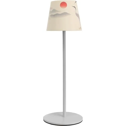 Majestic ALEA DULAC JL - Lampada da tavolo LED senza fili ricaricabile, per interni ed esterni, H37cm, confezione regalo riutilizzabile, design registrato Japan