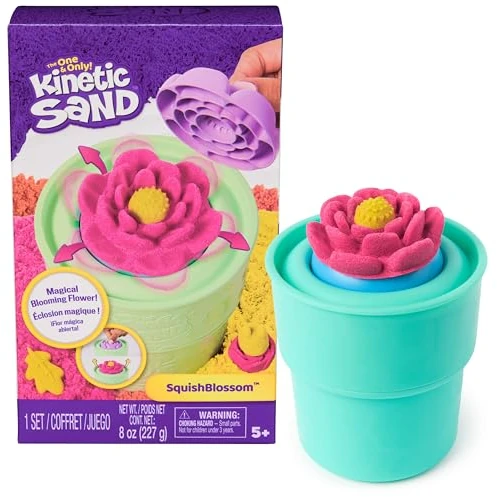 Oferta limitada: Kinetic Sand - KIT FLOR MÁGICA 'SQUISH BLOSSOM' : 227 g de Arena Mágica Rosa, Neón y Amarilla, 1 Molde y 1 Maceta con Moldes - 6071548 - Kit Manualidades niños - Juguetes Niños 5 Años + de 13.00 € a 6.49 € (ahorro 50%)