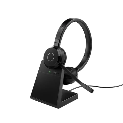 Zeitlich begrenztes Angebot: Jabra Evolve 65 TE (3. Ausgabe 2025) Kabellos Bluetooth-Stereo-Headset mit Geräuschunterdr.-Mikrofon, verbindet 2 Geräte, USB-A-Adapter, Meeting-Apps-kompatibel, Ladestation, Schwarz von 160.99 € auf 154.99 € (4% Rabatt)