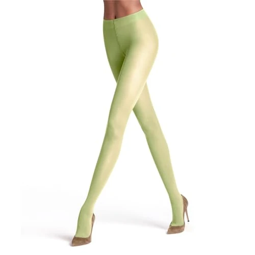 FALKE Femme Matt Deluxe 30 Den W Ti Transparents Fantaisie Collants, Vert Lemon 7498, L EU
