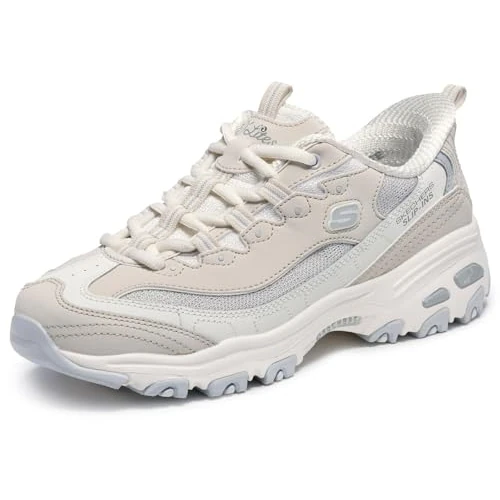 Offerta a tempo: Skechers Scarpe da Ginnastica da Donna D'Lites-Smooth Nostalgia, Hands Free Slip-ins, Grigio, 37.5 EU - 36% da 94.95 € a 60.30 €