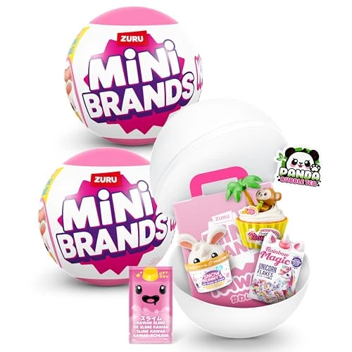 Mini Brands Capsule Kawaii de ZURU, minis Kawaii Surprises à Collectionner, Emballage à l’Aveugle, Articles à Collectionner sur Un thème Japonais, 2 Capsules