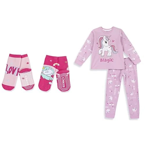 Offerta a tempo: Chicco Calze antiscivolo+Pigiama - Rosa, 1-2 anni - 28% da 30.98 € a 22.44 €