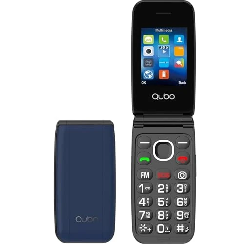 Offerta a tempo: Qubo GSM Telefono Cellulare per Anziani,Flip Telefoni Cellulari Tasti Grandi,Volume alto,Funzione SOS,2.4",Contatti con Immagini,Chiamata Rapida,Cellulare anzian Blu - 21% da 37.99 € a 29.99 €