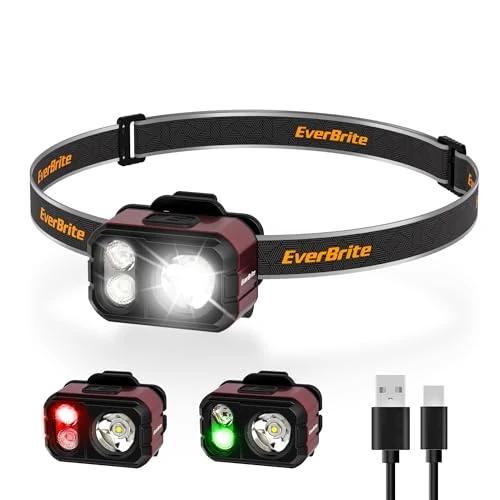 Tijdelijke aanbieding: EverBrite Led-hoofdlamp, oplaadbaar, 400 lm, met rood en groen licht van 15.99 € naar 14.44 € (9.69% korting)
