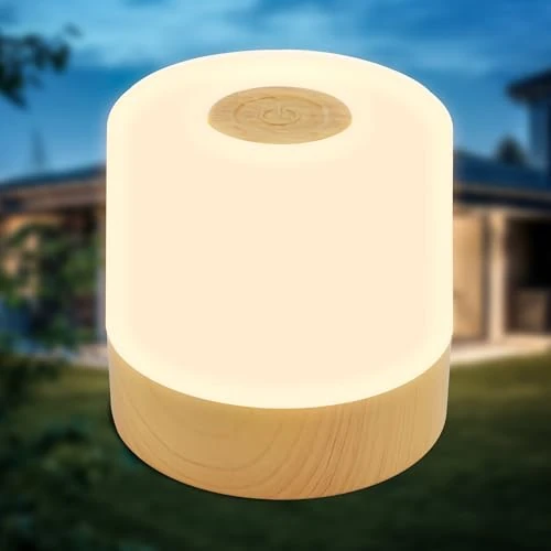 Offre limitée : B.K.Licht - Mini lampe de table LED sans fil IP44, tactile, intensité variable par niveaux, lampe de chevet, veilleuse enfant et bébé, lampe d'extérieur, câble USB-C, batterie 7x7 cm de 11.99 € à 11.99 € (0.00% de remise)