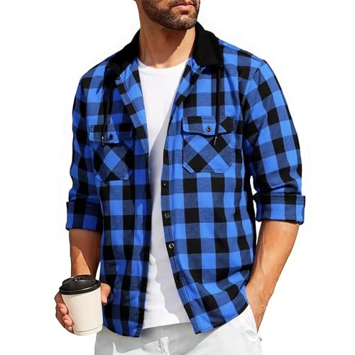 Oferta limitada: SwissWell Camisa a Cuadros Hombre Camisa de Franela para Hombre Sudaderas de Leñador de Manga Larga Exteriore Camisa Casual con Capucha Azul Oscuro 3XL de 35.99 EUR a 19.99 EUR (ahorro 44%)