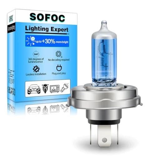 Limited-time offer: SOFOC P45T R2 24V 100/90W Halogen Motorcycle Classic Car & Tractor Headlight Bulb T16 White Hi/Lo Beam 3-Pin Prefocus Flange Base 1Pcs from 6.50 £ to 6.50 £ (save 0.00%)
