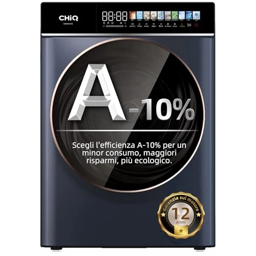 Beperkte aanbieding: CHiQ CW106581AX - Wasmachine inclusief installatie -10 KG,Space Pro,Energielabel A-10%,13.5 Inch Led-touchscreen,12 programma's,AI Smart,Stoomwassen & Quick Wash,12 jaar garantie op motor van 529.99 EUR naar 529.99 EUR (besparing 0%)