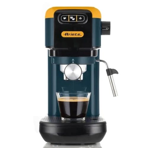 Offerta a tempo: Ariete 1399 Macchina da caffè espresso Mango Yellow, Per polvere e cialde ESE, 1300 W, Capacità 1,1L, 15 bar di pressione, Filtro 1, 2 tazze e cialda ESE, Cappuccino, Giallo - 29% da 90.00 € a 63.90 €