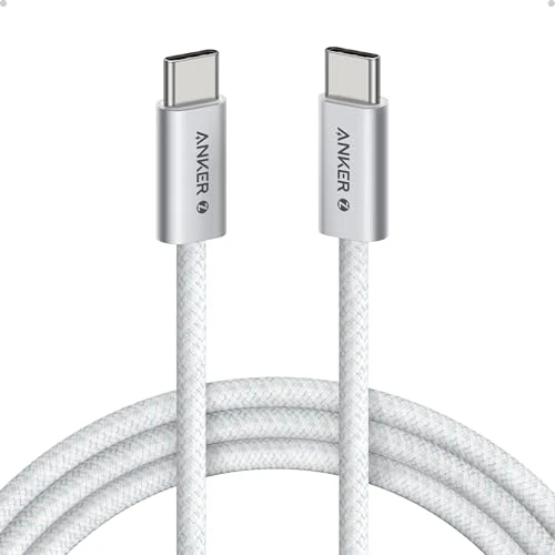 Limited-time offer: Anker Zolo USB C to USB C Cable, Braided and Dirt-Free Type-C Fast Charging Cable, Slim Connector,for MacBook Pro, iPhone 17/16/15, iPad Pro, Samsung Galaxy,and More (240W) (White, 6FT/1.8m) from 10.99 £ to 7.99 £ (save 27%)