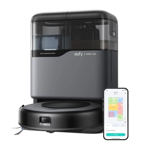 eufy E20 Omni Saugroboter mit Wischfunktion & Absaugstation, All-in-One Station