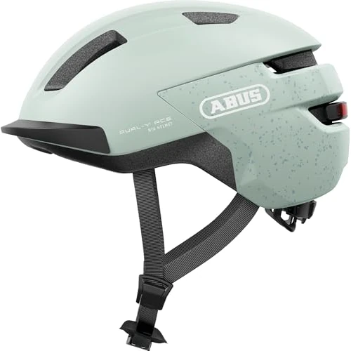ABUS Fahrradhelm Purl-Y ACE mit LED-Licht – geeignet Fahrten auf E-Bike und S-Pedelec – Trendiger NTA-Schutzhelm für Erwachsene und Jugendliche – Grün (Mint Green), Größe L
