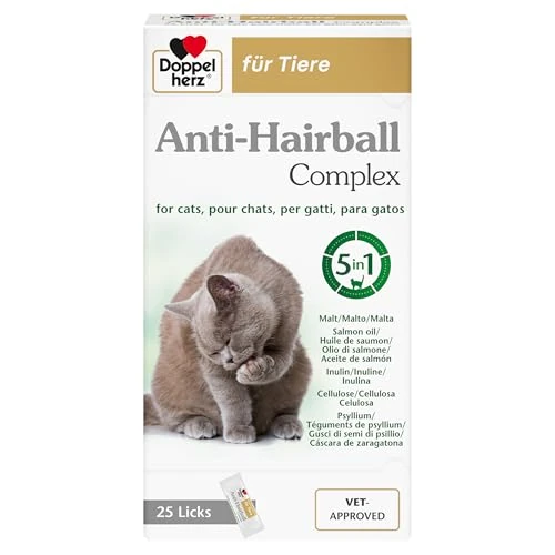 Oferta limitada: Doppelherz Anti-Hairball Complex para Gatos - con valiosas Fibras y aceites Que favorecen la digestión de Las Bolas de Pelo - 25 pellizcos cremosos de 15.49 € a 15.49 € (ahorro 0.00%)