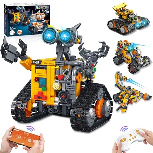 Offerta a tempo: MOJINO Robot Telecomandati per Bambini 5 6 7 8 9 10 11 12 13 14+ Ans Garcon, 4 in 1 Robot da Corsa RC regalo di compleanno per 8 9 10 11 12+ anni - 0% da 49.99 € a 49.99 €