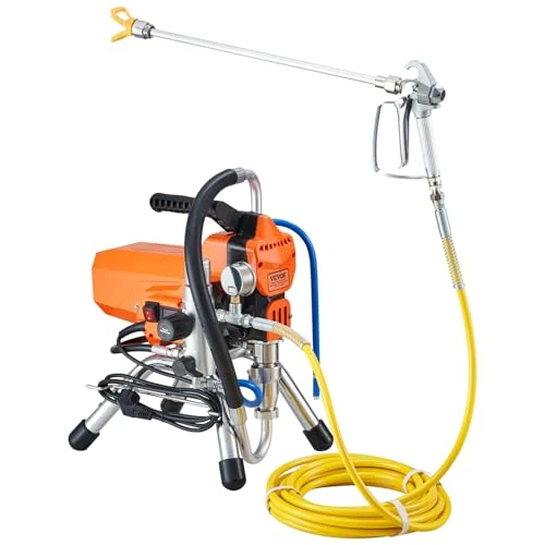 RICHRICH 2000W Spray Paint System Airless Sprayer with High Pressure Hose Wall Spray Gun 3000PSI for Indoor Outdoor Oil Water Based Paint