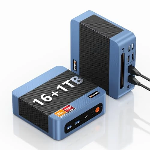 Limited-time offer: BOSGAME E5 Mini PC [Dual LAN], AMD Ryzen 3 5300U Mini PC with 16GB DDR4 1TB SSD, Mini Computers (up to 4.4Ghz) 4K Triple Display/BT5.0/WiFi 5/Dual Channel from 339.99 £ to 339.99 £ (save 0.00%)