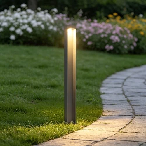 Offerta a tempo: Mai & Mai Lampione da Giardino 3000K, Luminoso da Giardino IP65 Paletti Esterni Led 6X6X80cm in Alluminio per Giardini, Parchi, Aree Residenziali e Ingressi BaldersLights, Sabbia grigio scuro - 0.00% da 69.99 € a 69.99 €