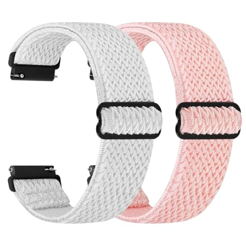 TumCez Regolabile Elastico Sgancio Rapido Cinturino Orologio in Nylon,18mm 19mm 20mm 22mm 24mm Cinturino per Samsung/Garmin/Fossil/Amazfit/Huawei/Xiaomi/Suunto Orologio per Uomo Donna