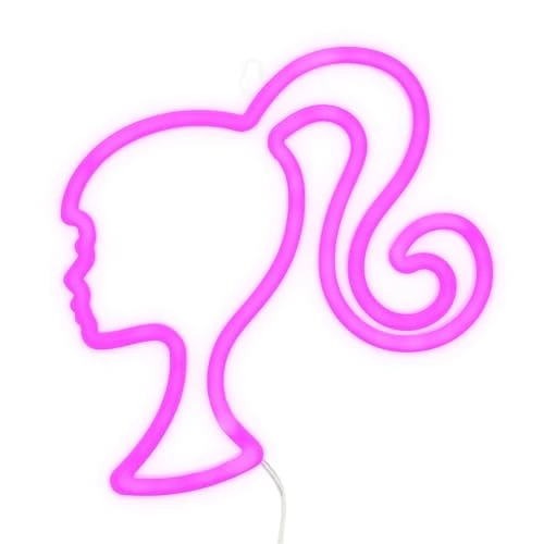 Offerta a tempo: Paladone Barbie LED Neon Light - Lampada a forma di bambola rosa con licenza ufficiale, alimentazione USB, accessori e decorazioni per la camera da letto delle ragazze - 0.00% da 17.99 € a 17.99 €