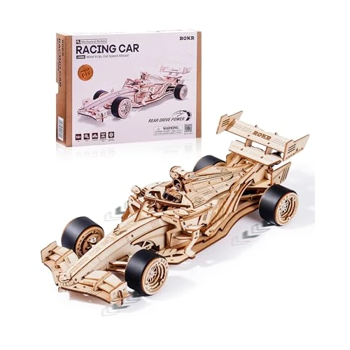 Begrenztes Angebot: ROKR 3D Puzzle Holz Rennwagen Modellbausatz für Erwachsene Kinder, Mechanische Getriebemodelle 3D Holzpuzzle DIY Geschenke für Männer Frauen Rennwagen, Racing Car, LK505 von 42.95 EUR auf 34.36 EUR (Rabatt 20%)