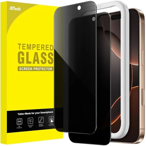 Offre limitée : JETech Verre Trempé Anti-Espion pour iPhone 16 Pro Max, Lot de 2 de 11.99 € à 11.99 € (0.00% de remise)