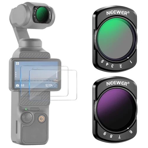 Offerta a tempo: NEEWER Set ND Variabili Compatibile con DJI Osmo Pocket 3 4, Xtra Muse - 25% da 30.99 € a 23.36 €