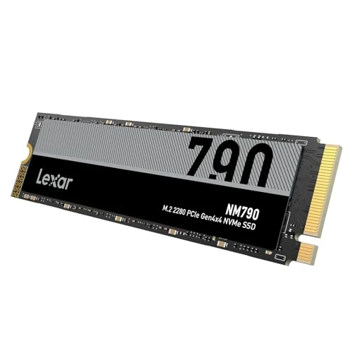 Lexar NM790 1TB SSD, PCIe Gen4x4 NVMe 1.4 M.2 2280 SSD, odczyt do 7 400 MB/s, zapis 6 500 MB/s, napęd półprzewodnikowy do PS5, PC, laptopa i graczy