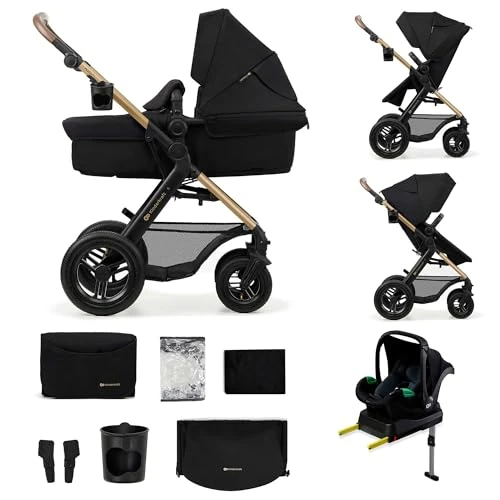 Offre limitée : Kinderkraft MOOV2 AIR Poussette 4 en 1 Mink PRO I-Size, système de voyage, poussette bébé, poussette pliable, de la naissance à 3 ans, Noire de 389.00 € à 389.00 € (0.00% de remise)