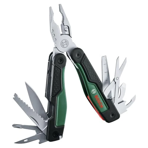 Limited-time offer: Bosch 16-in-1 Multi-Tool (Multipurpose Tool for DIY, Outdoor and Camping; Stainless Steel; Locking Function; Softgrip; 16 Functions: Pliers; Cutter; Screwdriver; Knife; Saw, etc.) from 21.50 GBP to 20.49 GBP (save 5%)