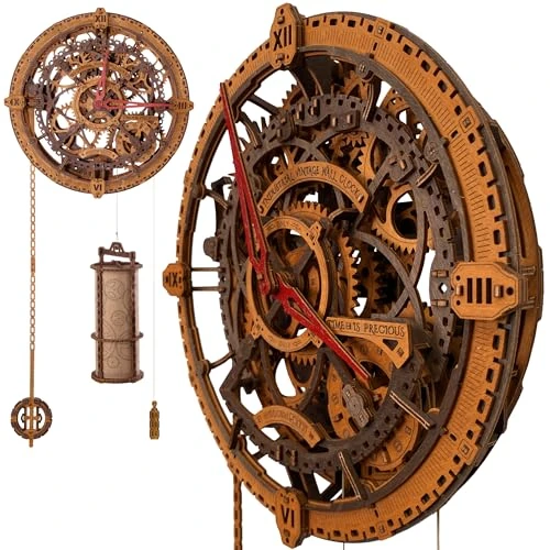 Offre limitée : WOODEN.CITY Puzzle Adulte 3D Bois Horloge - Maquette Adulte Construction 3D - Kit Horloge Mécanique Industrielle - Puzzles 3D en Bois pour Adultes - Décoration Vintage Murale de 80.34 EUR à 69.90 EUR (remise 13%)