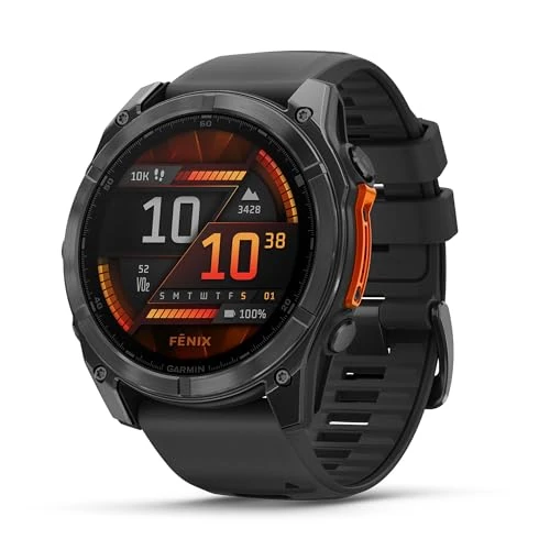 Offerta a tempo: Garmin fēnix 8, 51mm, Display AMOLED 1,4", Touchscreen, Speaker e Microfono, Comandi Vocali, GPS Multi-band, Torcia, Mappe, 90+ App per lo Sport, Autonomia 29 giorni, Slate Gray & Black - 34% da 999.99 € a 657.98 €