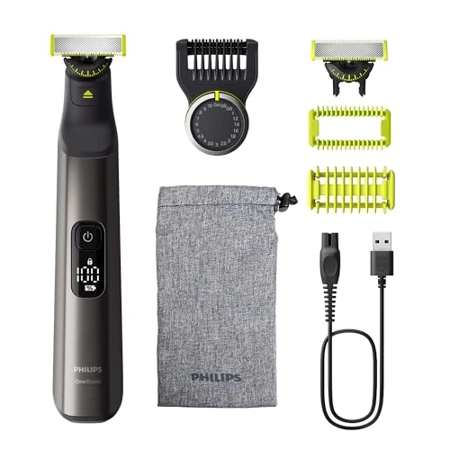 Limitiertes Angebot: PHILIPS OneBlade Pro 360 Face & Body - elektrischer Rasierer, Trimmer & Bodygroomer, 2x 360 Klingen, Präzisionskamm, 2x Körperaufsätze, Reisetasche, für Gesicht & Körper (QP6552/30) von 84.99 EUR auf 60.00 EUR (Spare 29%)