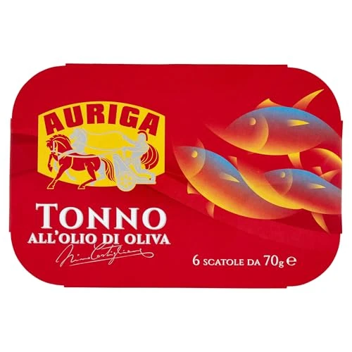 Offerta a tempo: Tonno Auriga allOlio di Oliva - 6 Lattine — 44% da 8,99 € a 4,99 €