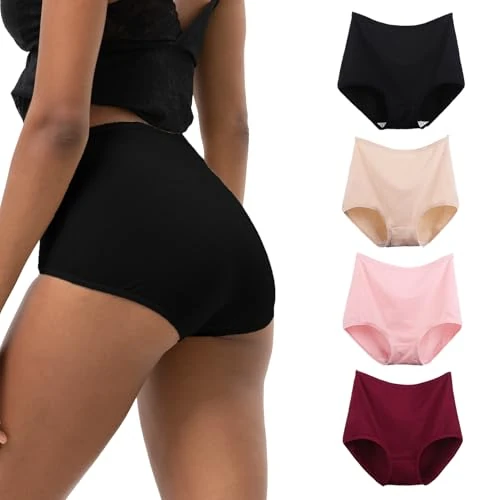 Limitiertes Angebot: WEASIC Damen Slips Multipack Damen Baumwolle unterwäsche Slips hohe Taille Slip Knickers Unterhosen unterwäsche Frauen Baumwolle damenunterwäsche schlüpfer Panties (4er-Pack, Mehrfarbig 4, XS) von 6.99 EUR auf 6.99 EUR (Spare 0%)