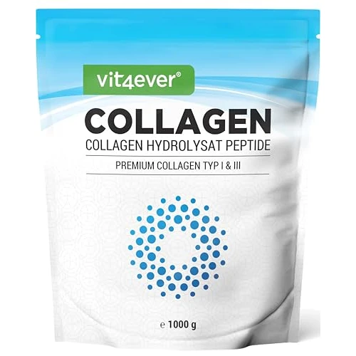 Limitiertes Angebot: vit4ever Collagen Pulver 1000 g (1 kg) - 100% bioaktives Kollagen Hydrolysat Peptide - Kollagen Typ 1 & 3 - Geschmacksneutral - Ohne Zusatzstoffe von 31.99 EUR auf 31.99 EUR (Spare 0%)