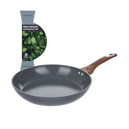 KASANOVA 30 cm Keramik Bratpfanne in Petrolblau New Ceramic