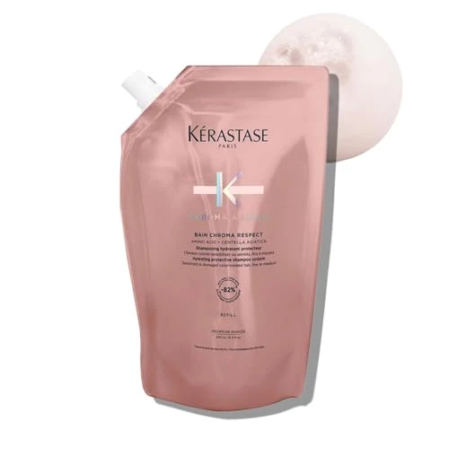 Zeitlich begrenztes Angebot: Kérastase Chroma Absolu Bain Chroma Respect, Schützendes Shampoo für coloriertes Haar, Haarpflege für feines bis mittleres gefärbtes Haar, Farberhaltend, Nachfüllpackung, 500 ml von 41.21 € auf 41.21 € (0.0% Rabatt)