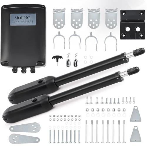 Limited-time offer: CO-Z 2 Door 124W Automatic Swing Gate with 2 Remote Controls for Doors up to 1000 kg, 6m, Infrared Sensors, Solar Battery Compatible from 249.99 £ to 199.99 £ (save 20.0%)