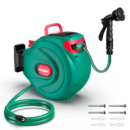 Oferta limitowana: HICHIKA Hose Reel 20M – ścienny zwijacz do węża ogrodowego, automatyczna blokada i automatyczne zwijanie, 8-funkcyjny pistolet natryskowy, obrotowa skrzynka na wąż 180° z 356.93 zł na 356.93 zł (oszczędź 0.00%)