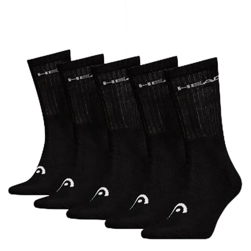 Oferta limitada: HEAD All Sports Crew Sock (paquete de 5), Negro, 9-11 de 39.45 € a 37.49 € (ahorro 4.97%)