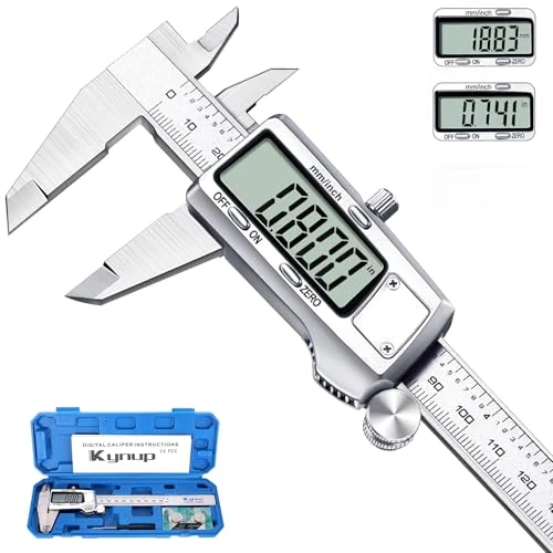 Limited-time offer: Kynup Digital Caliper, 150mm Stainless Steel Electronic Vernier Caliper with Inch/Mm Conversion, High Precision Measuring Tool for DIY, Woodworking & Engineering from 19.99 £ to 19.99 £ (save 0.00%)