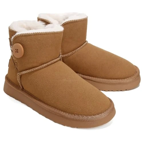 Oferta limitada: Jifenkla Botas de Invierno Mujer Boots, Cálido Pelo Forradas Botas de Nieve, Impermeable Antideslizante Botines de Senderismo, Lígeras Cómodas Casuales Trekking Zapatos de 29.99 EUR a 19.99 EUR (ahorro 33%)