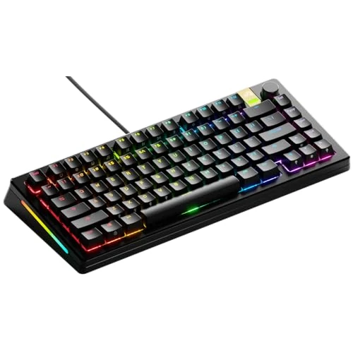 Glorious Gaming GMMK 3 PRO HE (75%): klawiatura z Rapid Trigger, efekt Halla, aluminiowa obudowa, odpytywanie 8K, przełączniki magnetyczne MX i HE z hot swap, system uszczelek, USA QWERTY - Czarna