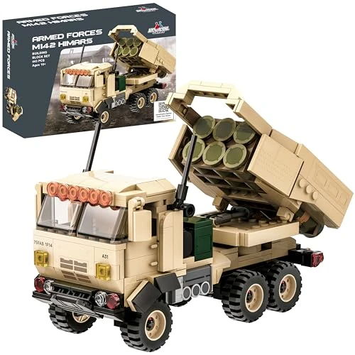 Apostrophe Games M142 HIMARS bouwblok Set-443 stuks-strijdkrachten, militaire Bouw Speelgoed Set-Speelgoed voor kinderen 10 tot volwassenen-high Mobility Artillery Rocket System