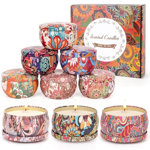 Offerta a tempo: Candela Profumata, Confezione da 9 Candele Profumate in Vetro, 100% Cera di Soia, Candele Profumate Naturali, Regali per Donne, Natale, Compleanno, Anniversario, Aromaterapia, Yoga, Regali per Donne - 12% da 16.99 € a 14.99 €