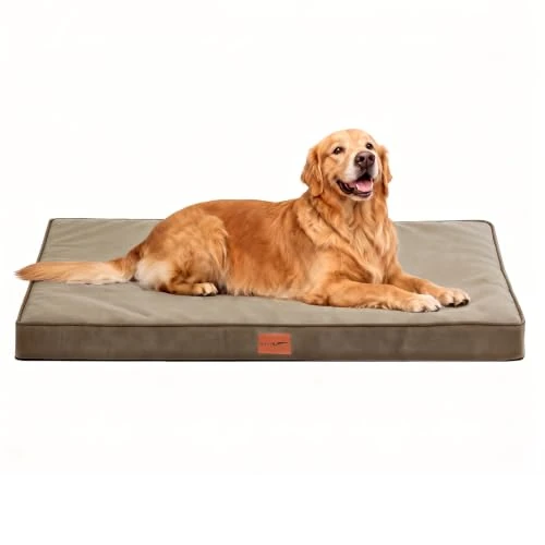 Tijdelijke aanbieding: WAVVE Orthopedisch hondenbed, hondenbank met eierkartonschuim voor grote honden, 112 x 81 cm, afneembare en wasbare antislip onderkant, bruin van 52.99 € naar 52.99 € (0.00% korting)